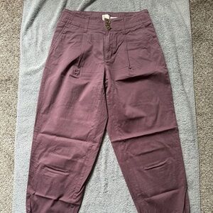 High-waisted tapered ankle pants